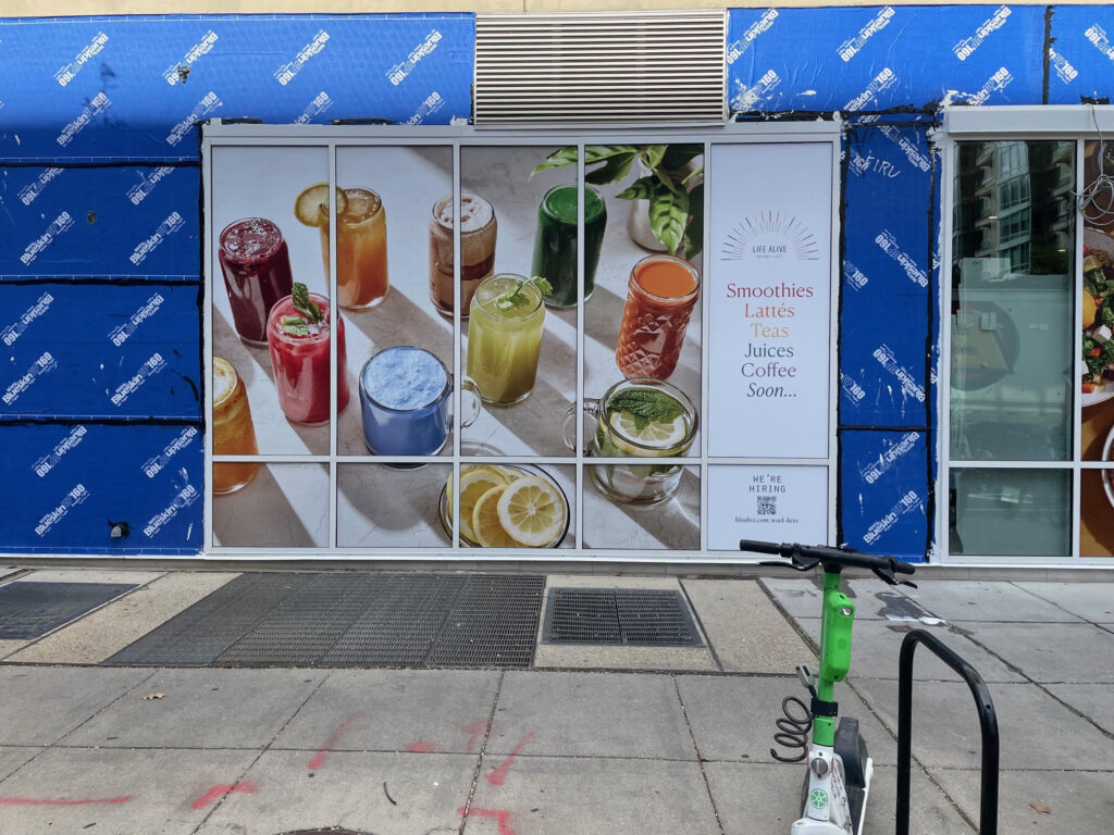 Custom Window Graphics Installation for Washington DC Restaurant.